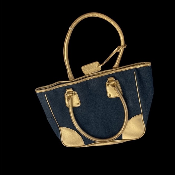 Neiman Marcus jean and gold shoulder bag. - Picture 6 of 12